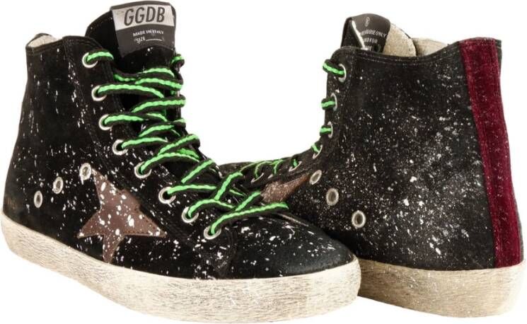 Golden Goose Zwarte Suède High Top Sneakers Black Dames