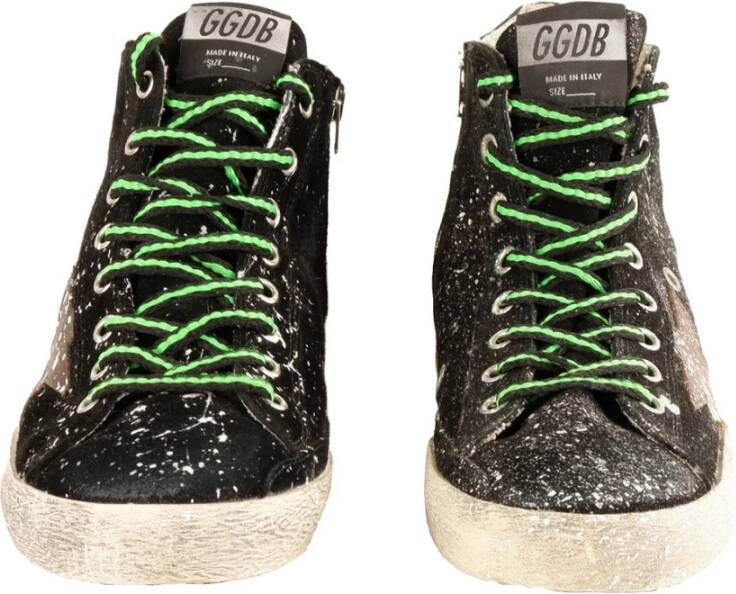 Golden Goose Zwarte Suède High Top Sneakers Black Dames