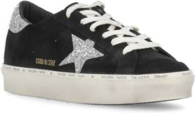 Golden Goose Zwarte Suède Leren Glitter Ster Sneakers Black Dames