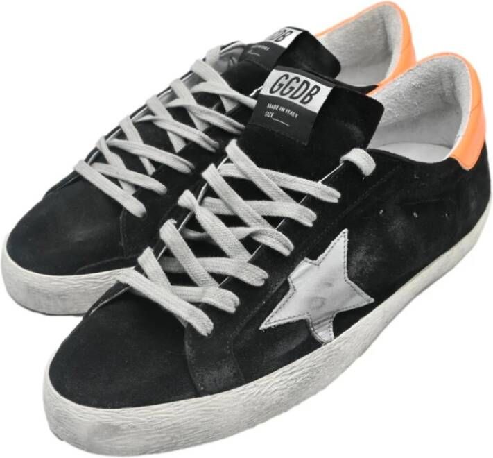 Golden Goose Zwarte Suède Superstar Sneakers Black Heren