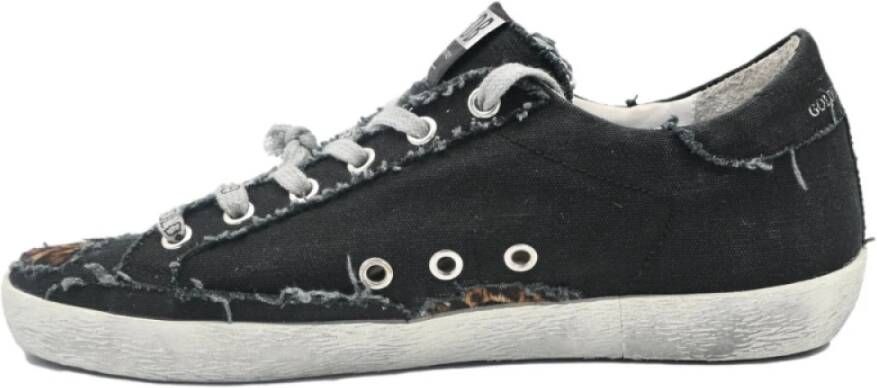 Golden Goose Zwarte Superstar Sneakers met Rode Ster Black Dames