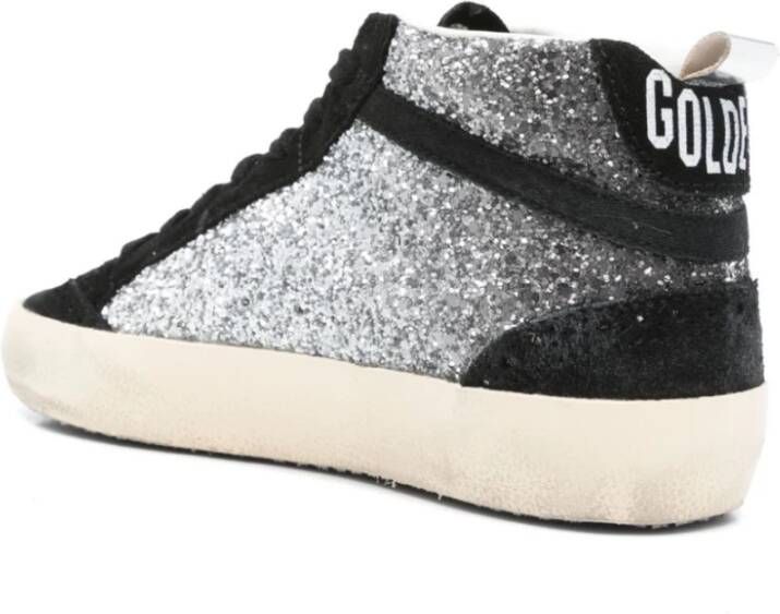 Golden Goose Zwarte Veterschoenen Platte Rubberen Zool Black Dames