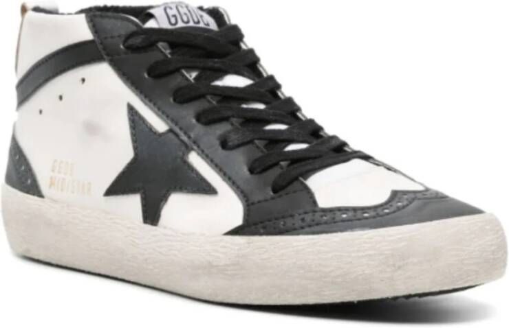 Golden Goose Zwart Wit Leren Hoge Sneakers White Heren