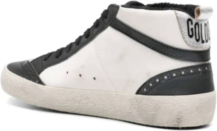 Golden Goose Zwart Wit Leren Hoge Sneakers White Heren