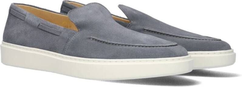 Goosecraft Blauwe Suède Loafers Blue Heren