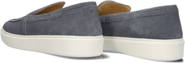 Goosecraft Blauwe Suède Loafers Blue Heren