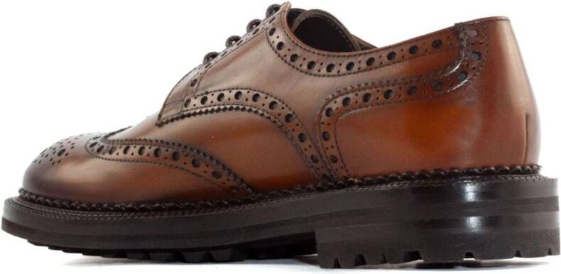 Green George Bruin Leren Derby Schoenen Brown Heren