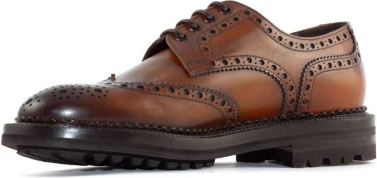 Green George Bruin Leren Derby Schoenen Brown Heren