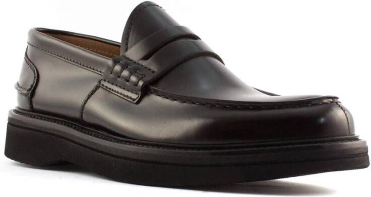 Green George Bruin Leren Loafer Pennybar Schoen Brown Heren