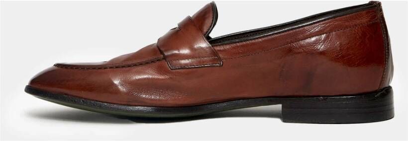 Green George Bruin Leren Loafers Stijlvol Comfortabel Brown Heren