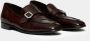 Green George Bruin Leren Loafers Stijlvolle Gesp Brown Heren - Thumbnail 2