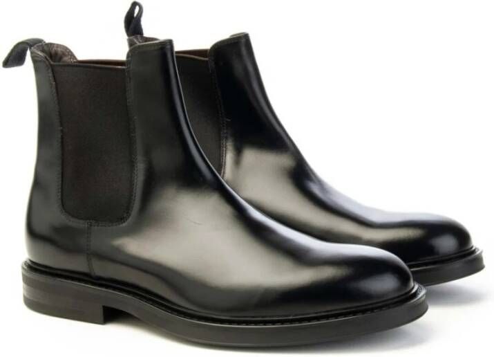 Green George Chelsea Boot in Geborsteld Kalfsleer Black Heren