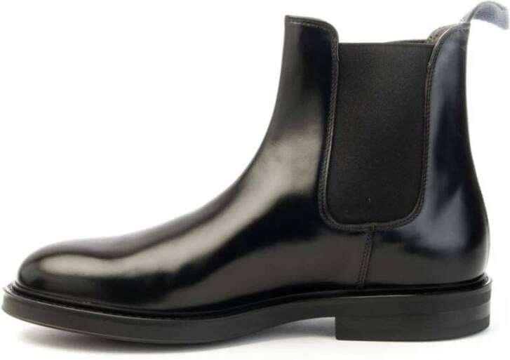 Green George Chelsea Boot in Geborsteld Kalfsleer Black Heren