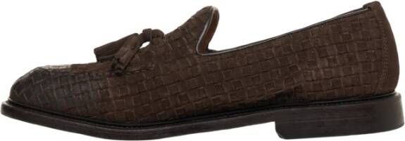 Green George Gevlochten Suède Loafers Bruin Brown Heren