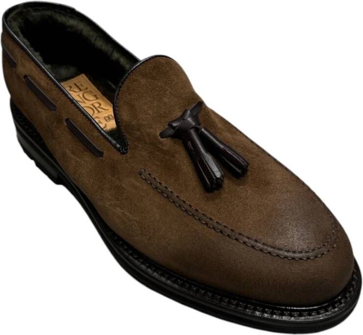 Green George Suède Heren Loafer Schoen Italië Brown Heren