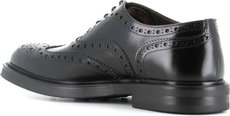 Green George Zwarte Brogue Leren Oxford Schoenen Black Heren