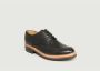 Grenson Zwarte leren bloem Derby schoenen Black Heren - Thumbnail 3