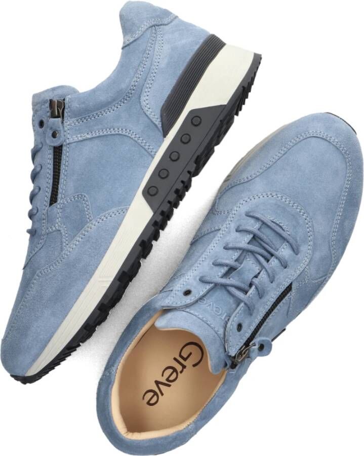 Greve Blauwe Jeans Sneakers Blue Heren