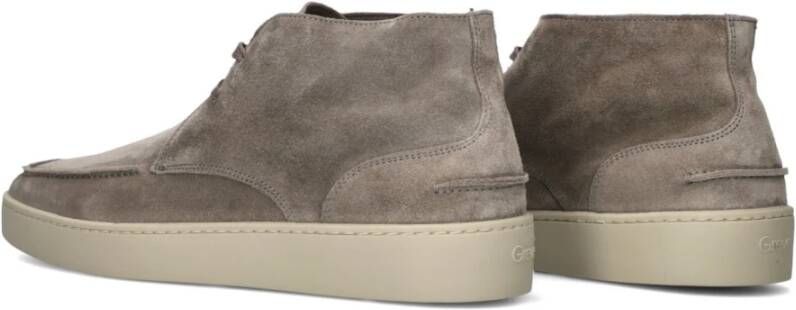 Greve Bruine Suède Hoge Sneakers Brown Heren