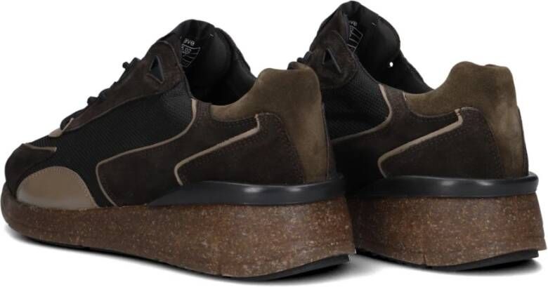 Greve Bruine Suède Lage Sneakers Brown Heren