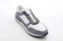 Greve Wit Leer en Blauw Grijs Suède Sneaker Multicolor Heren - Thumbnail 2