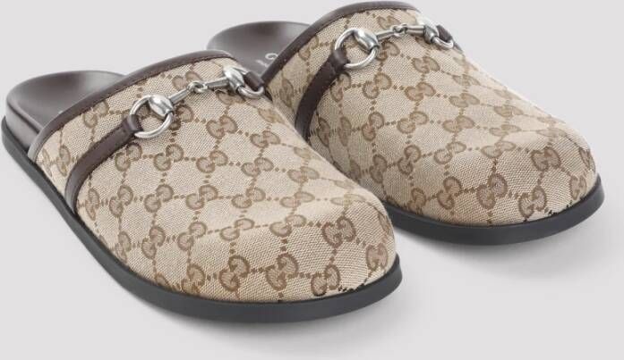 Gucci Beige Ebony Rhein Mule Schoenen Beige Heren