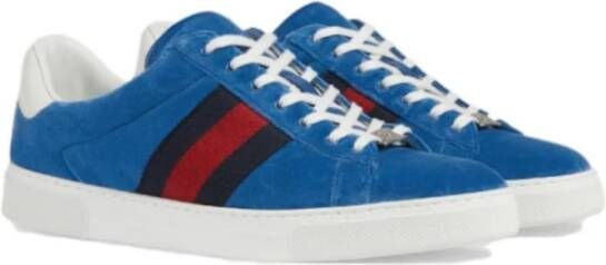 Gucci Blauwe Sneakers Stijlvolle Mode Schoenen Blue Heren