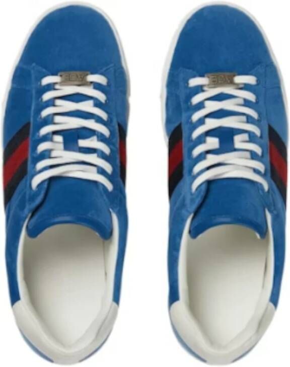 Gucci Blauwe Sneakers Stijlvolle Mode Schoenen Blue Heren