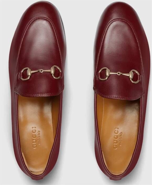 Gucci Burgundy Horsebit Loafers Brown Dames