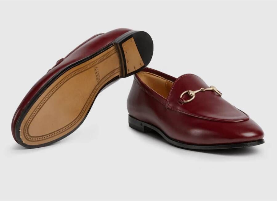 Gucci Burgundy Horsebit Loafers Brown Dames