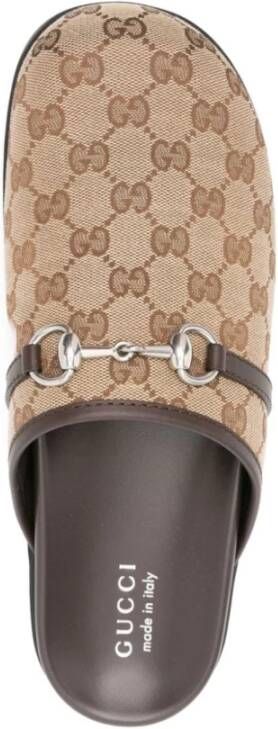 Gucci Canvas Instap Sandalen Beige Heren