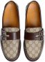 Gucci Canvas loafers met leren details Brown Heren - Thumbnail 4