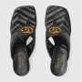 Gucci Double G Zwarte Gewatteerde Leren Sandalen Black Dames - Thumbnail 4