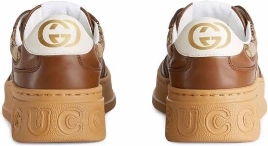 Gucci GG Supreme Canvas Low-Top Sneakers Brown Dames