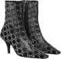 Gucci Glitter Logo Enkellaarzen Rits Black Dames - Thumbnail 2