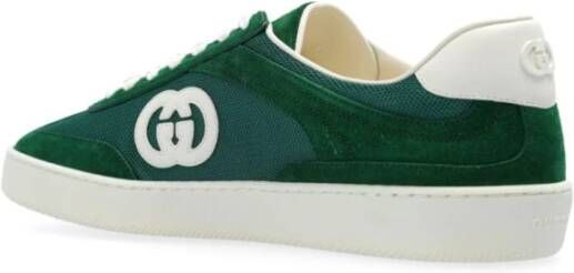 Gucci Groene Sneakers Mesh Logo Patch Green Heren