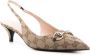 Gucci Handtekening Horsebit Beige Bruin Slingback Hakken Beige Dames - Thumbnail 4