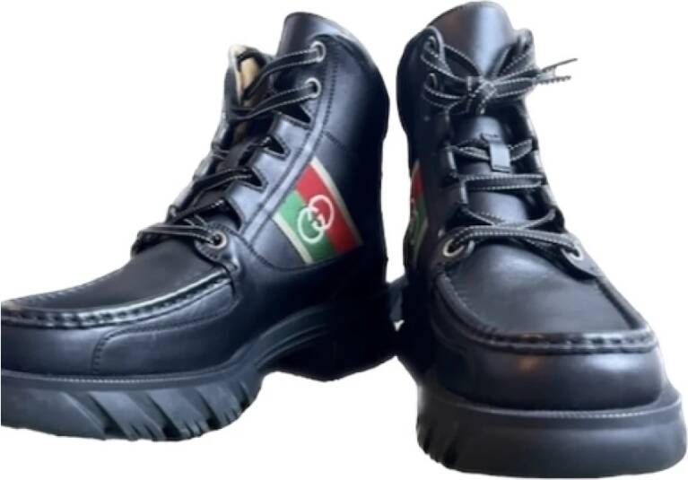 Gucci Interlooking Veterschoenen Zwart Nieuw Black Heren