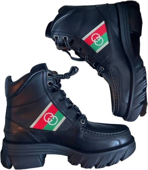 Gucci Interlooking Veterschoenen Zwart Nieuw Black Heren