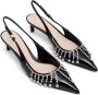 Gucci Kristalversierde Slingback Kittenhakken Black Dames - Thumbnail 3