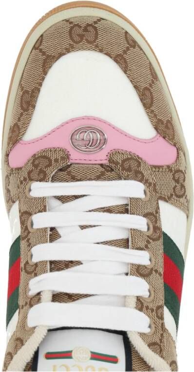 Gucci Lage GG Supreme stof sneakers Beige Dames