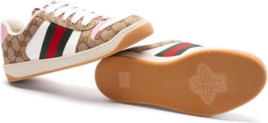 Gucci Lage GG Supreme stof sneakers Beige Dames