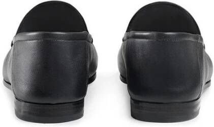 Gucci Zwarte Leren Horsebit Loafers Black Dames