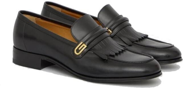 Gucci Leren Loafers met Franje Detail Black Heren