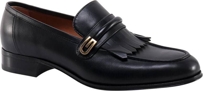 Gucci Leren Loafers met G Detail Black Heren