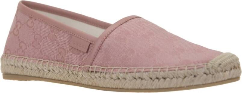 Gucci Logo Slip-On Espadrilles voor vrouwen Pink Dames