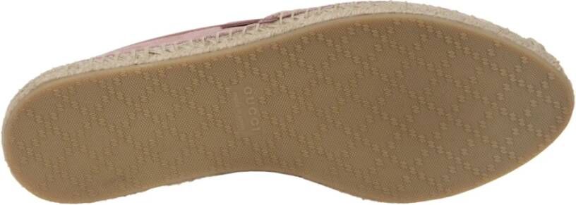 Gucci Logo Slip-On Espadrilles voor vrouwen Pink Dames