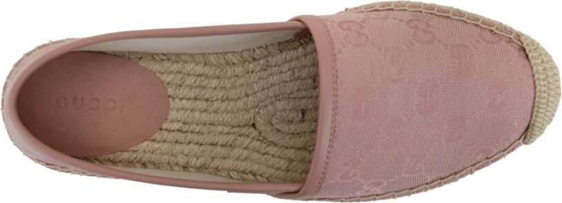 Gucci Logo Slip-On Espadrilles voor vrouwen Pink Dames