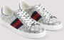 Gucci Lurex Sneakers in Beige Blauw Zilver Beige Heren - Thumbnail 3