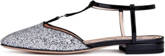 Gucci Marmont Ballet Flats Zwart Zilver Ballerina's Black Dames